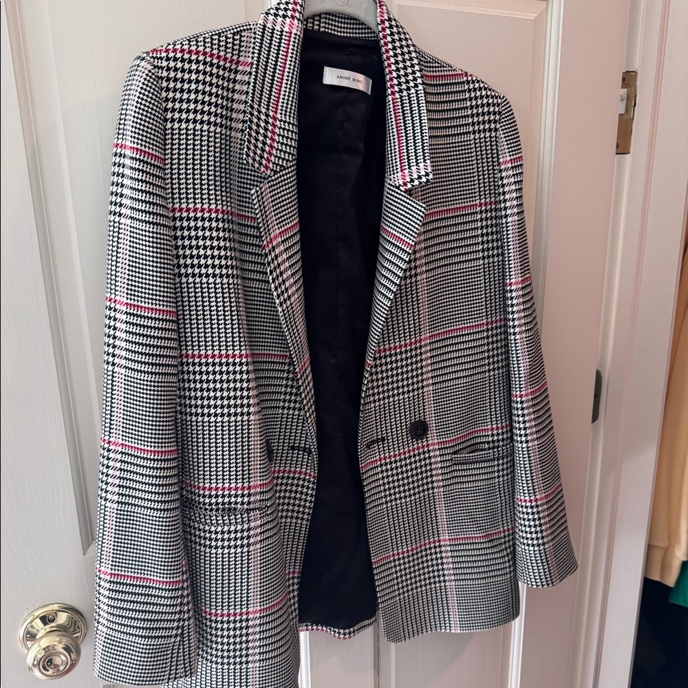 Anine Bing - Madeleine plaid wool blazer